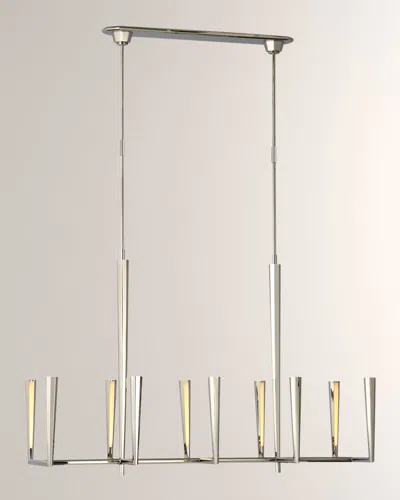 Visual Comfort Signature Galahad Large Linear Chandelier By Thomas O & Apos;brien In Gray
