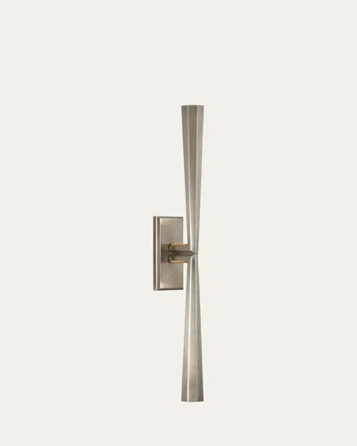 Visual Comfort Signature Galahad Linear Sconce By Thomas O'brien In Gray