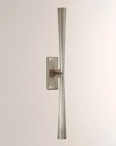 Visual Comfort Signature Galahad Linear Sconce By Thomas O'brien In Antique Nickel