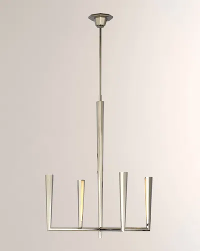 Visual Comfort Signature Galahad Small Chandelier By Thomas O'brien In Polished Nickel
