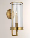 Visual Comfort Signature Glendon Small Hurricane Sconce By Chapman & Myers In Antique-burnished Brass