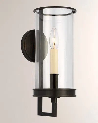 Visual Comfort Signature Glendon Small Hurricane Sconce By Chapman & Myers In Bronze