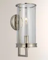 Visual Comfort Signature Glendon Small Hurricane Sconce By Chapman & Myers In Silver