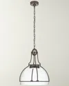 Visual Comfort Signature Gracie Large Dome Pendant By Chapman & Myers In Black 2