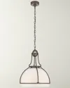Visual Comfort Signature Gracie Large Dome Pendant By Chapman & Myers In Black