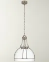 Visual Comfort Signature Gracie Large Dome Pendant By Chapman & Myers In Gray 2