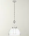 Visual Comfort Signature Gracie Large Dome Pendant By Chapman & Myers In Silver 2