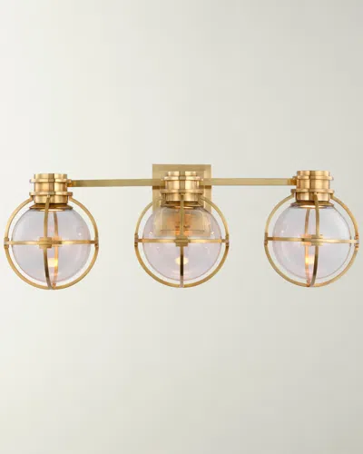 Visual Comfort Signature Gracie Triple Sconce By Chapman & Myers In Gold