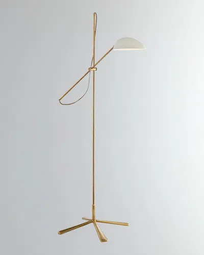 Visual Comfort Signature Graphic Floor Lamp By Aerin In White / Gold