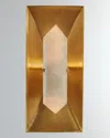 Visual Comfort Signature Halcyon Rectangle Sconce By Kelly Wearstler In Antq Burn Brass