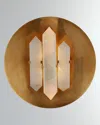 Visual Comfort Signature Halcyon Round Sconce By Kelly Wearstler In Antq Burn Brass