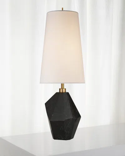 Visual Comfort Signature Halcyon Small Accent Lamp By Kelly Wearstler In Black Cremo Marbl