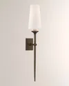 Visual Comfort Signature Iberia Single Sconce By Julie Neill In Antique Bronze Leaf