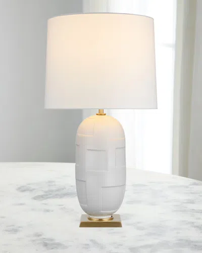 Visual Comfort Signature Incasso Large Table Lamp By Thomas O'brien In White