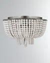 Visual Comfort Signature Jacqueline Flush Mount By Aerin In White And Silver