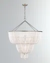 Visual Comfort Signature Jacqueline Two Tier Chandelier By Aerin In White And Silver