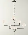 Visual Comfort Signature Jane Large Offset Chandelier By Alexa Hampton In Black