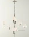 Visual Comfort Signature Jane Large Offset Chandelier By Alexa Hampton In Gray