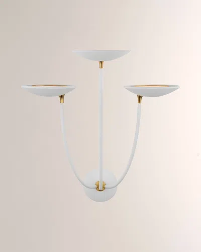Visual Comfort Signature Keira 3-light Large Triple Sconce By Thomas O & Apos;brien - 23" In White