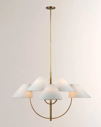 Visual Comfort Signature Kinsley Large Two-tier Chandelier By Kate Spade New York In Soft Brass