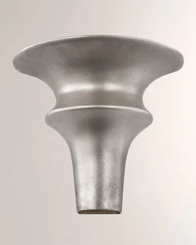 Visual Comfort Signature Lakmos Small Sconce By Aerin In Burnished Silver Leaf