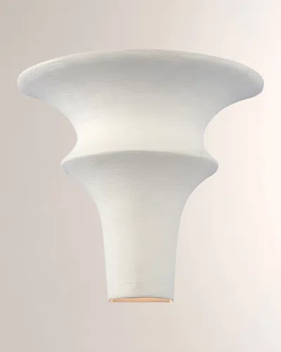 Visual Comfort Signature Lakmos Small Sconce By Aerin In Plaster White