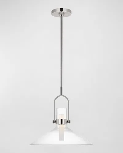 Visual Comfort Signature Larkin 18" Empire Pendant By Ian K Fowler In Silver