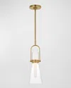 Visual Comfort Signature Larkin 7" Conical Pendant By Ian K Fowler In Hand-rubbed Antique Brass