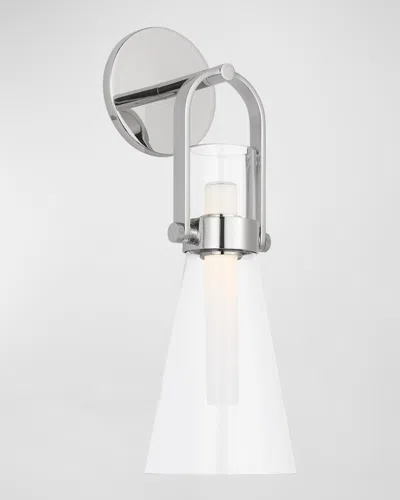 Visual Comfort Signature Larkin Medium Conical Bracketed Sconce By Ian K Fowler In White