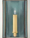 Visual Comfort Signature Leeds Small Rectangle Sconce By Christopher Spitzmiller In Oslo Blue