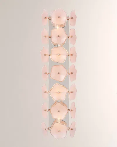 Visual Comfort Signature Leighton 28" Sconce By Kate Spade New York In Blush/polished Nickel