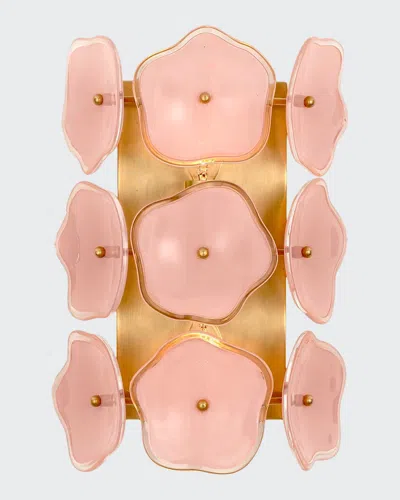 Visual Comfort Signature Leighton Small Sconce In Pink