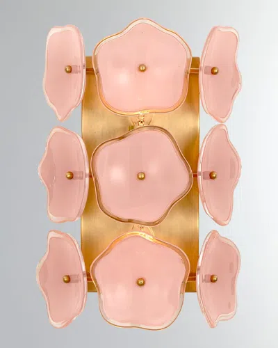 Visual Comfort Signature Leighton Small Sconce In Pink