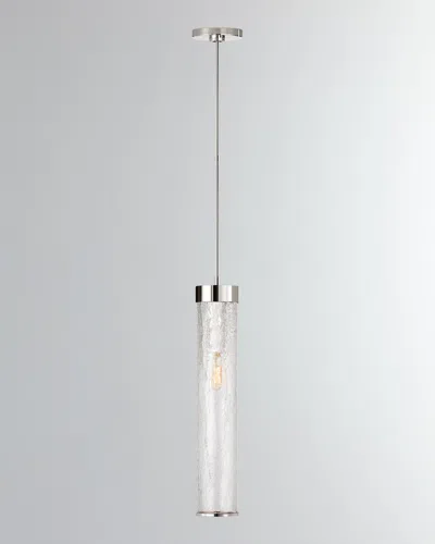 Visual Comfort Signature Liaison Long Pendant By Kelly Wearstler In Polished Nickel