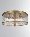 Visual Comfort Signature Liaison Medium Flush Mount By Kelly Wearstler In Antique Brass