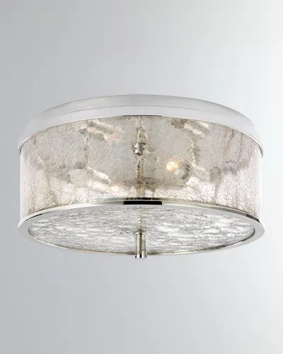 Visual Comfort Signature Liaison Medium Flush Mount By Kelly Wearstler In Polished Nickel