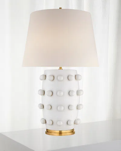 Visual Comfort Signature Linden Medium Lamp By Kelly Wearstler In Plaster White