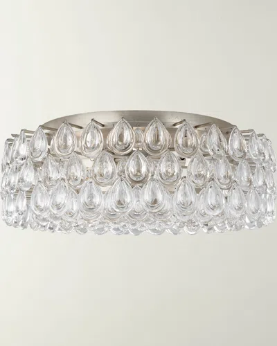Visual Comfort Signature Liscia Large Flush Mount By Aerin In Silver