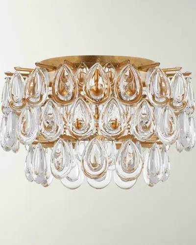 Visual Comfort Signature Liscia Small Flush Mount By Aerin In Gild