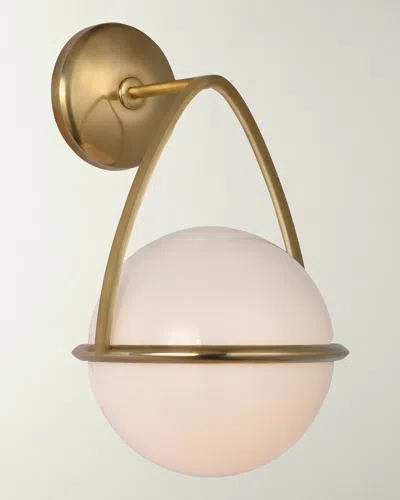 Visual Comfort Signature Lisette Bracketed Sconce By Aerin In Antique Brass