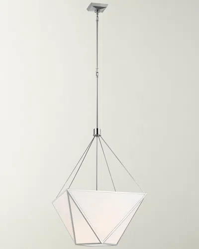 Visual Comfort Signature Lorino Large Lantern By Julie Neill In Polished Nickel