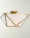 Visual Comfort Signature Lorino Large Semi-flush Mount By Julie Neill In Antique Brass