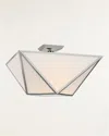 Visual Comfort Signature Lorino Large Semi-flush Mount By Julie Neill In Polished Nickel