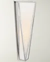 Visual Comfort Signature Lorino Medium Sconce In Bronze With White Glass By Julie Neill In Polished Nickel