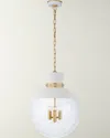 Visual Comfort Signature Lucia Large Pendant By Julie Neill In White And Gild