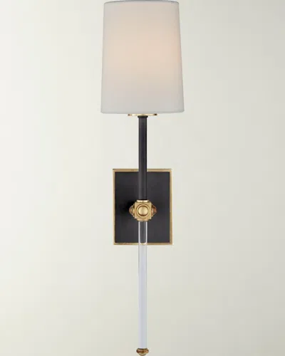 Visual Comfort Signature Lucia Medium Tail Sconce By Julie Neill In Black