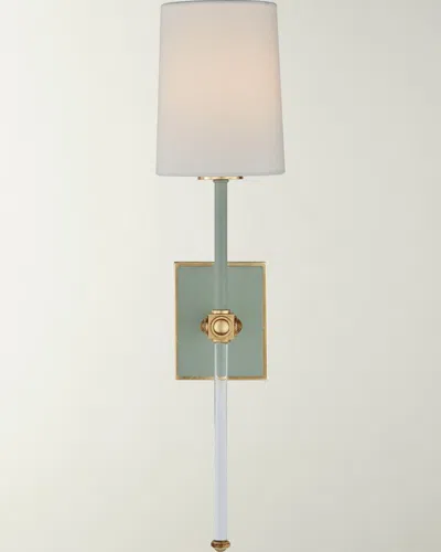 Visual Comfort Signature Lucia Medium Tail Sconce By Julie Neill In Green
