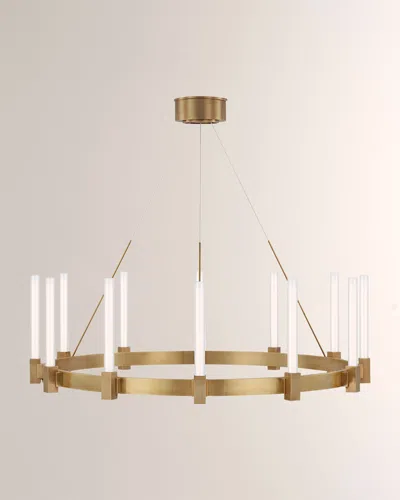 Visual Comfort Signature Mafra Large Chandelier By Ian K. Fowler In Brass