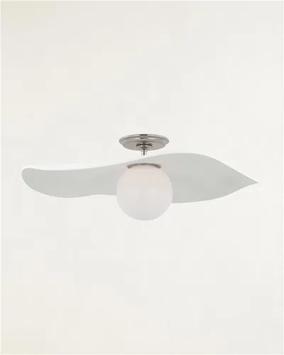 Visual Comfort Signature Mahalo Semi-flush Mount By Windsor Smith In Silver
