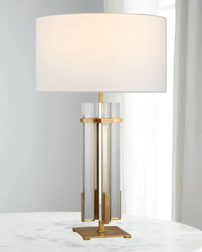 Visual Comfort Signature Malik Large Table Lamp By Ian K. Fowler In Metallic